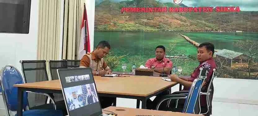 Bupati Sikka Ikuti Zoom Meeting Rapat Koordinasi Mengantisipasi Potensi Bencana
