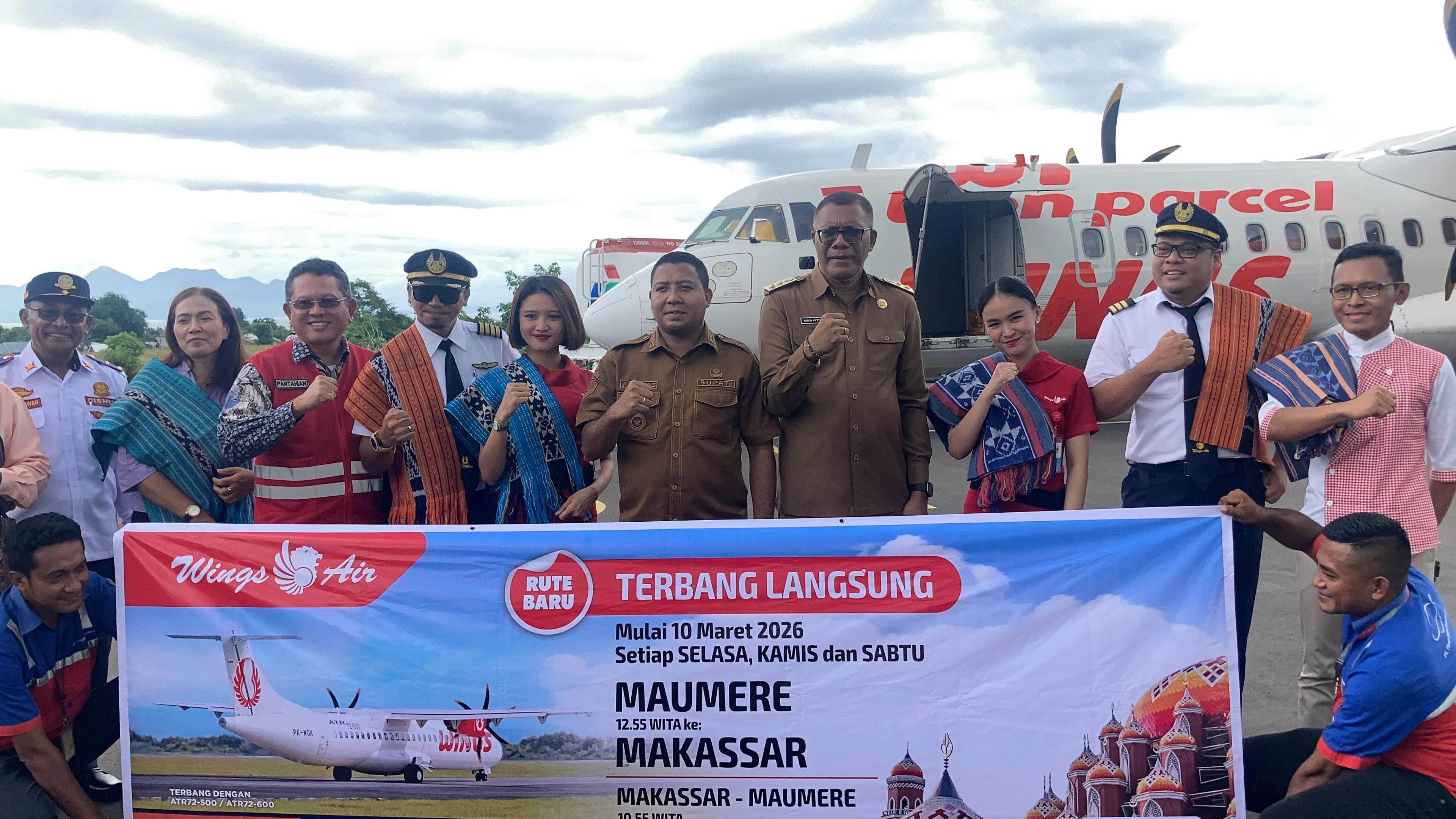 Penerbangan Langsung Makassar – Maumere dibuka, Akses Perjalanan dan Peluang Ekonomi Masyarakat Sikka Semakin Terbuka