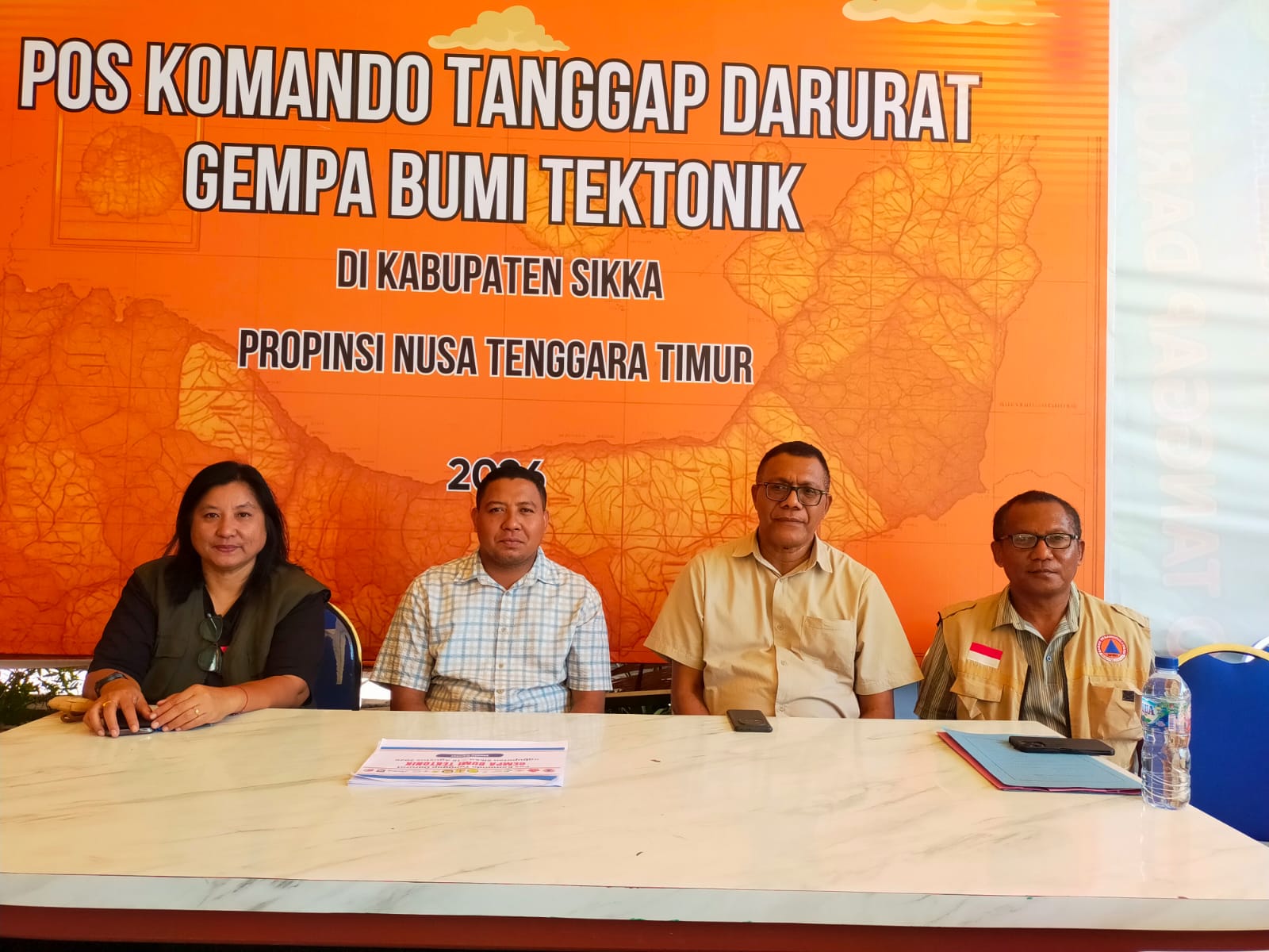 Kantor Bupati Sikka Rusak Berat, Pimpinan Daerah Berkantor di Posko Tanggap Darurat BPBD
