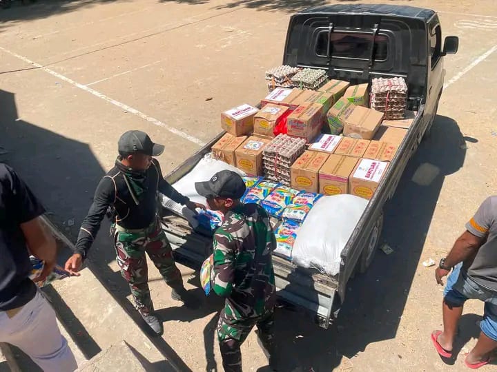 Satgas Bencana Kodim 1603/Sikka Salurkan Bantuan untuk Warga Ladolaka, Palue