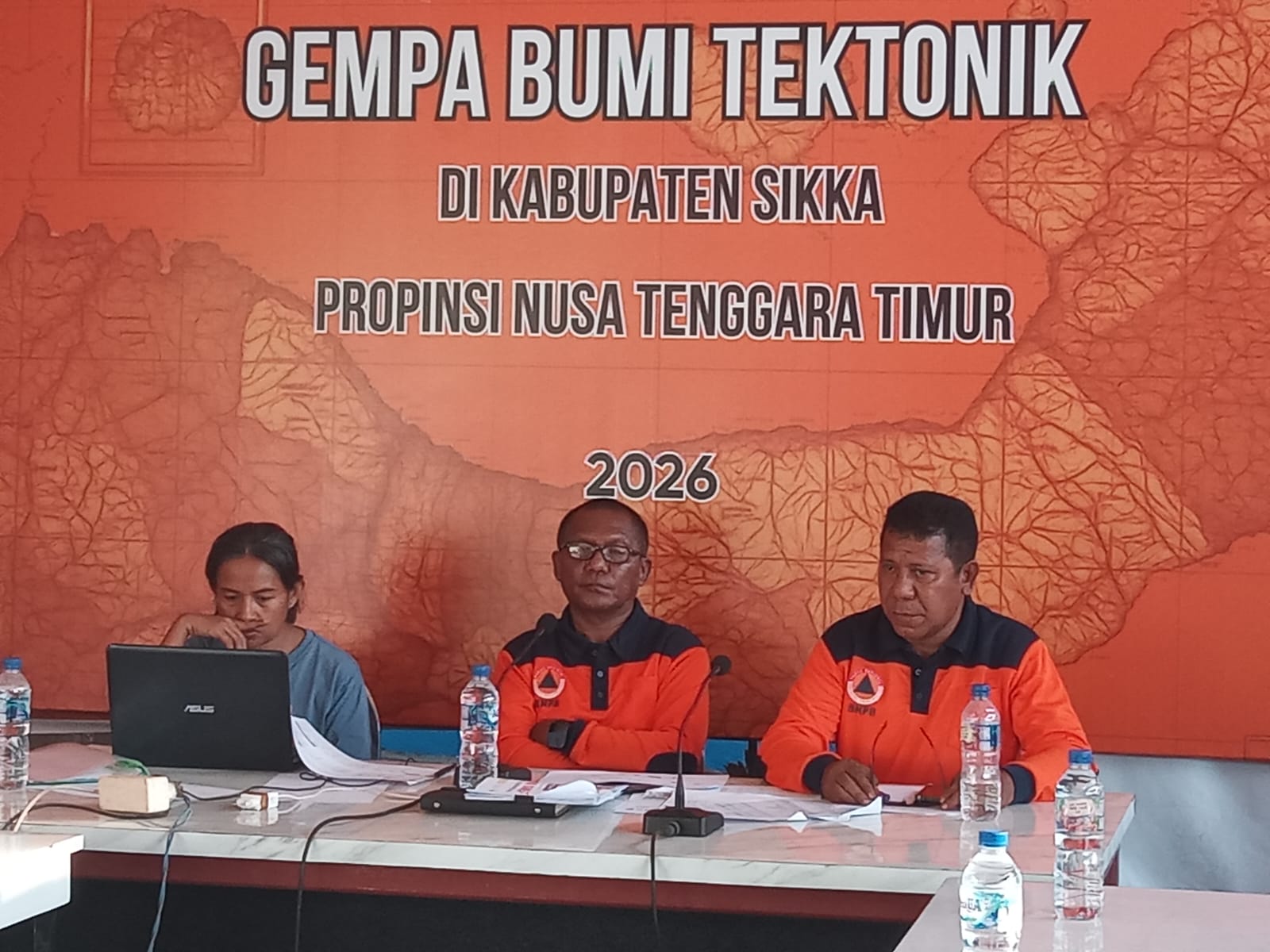 Kalak BPBD Sikka Paparkan Penanganan Darurat Bencana Gempa Bumi di Kabupaten Sikka