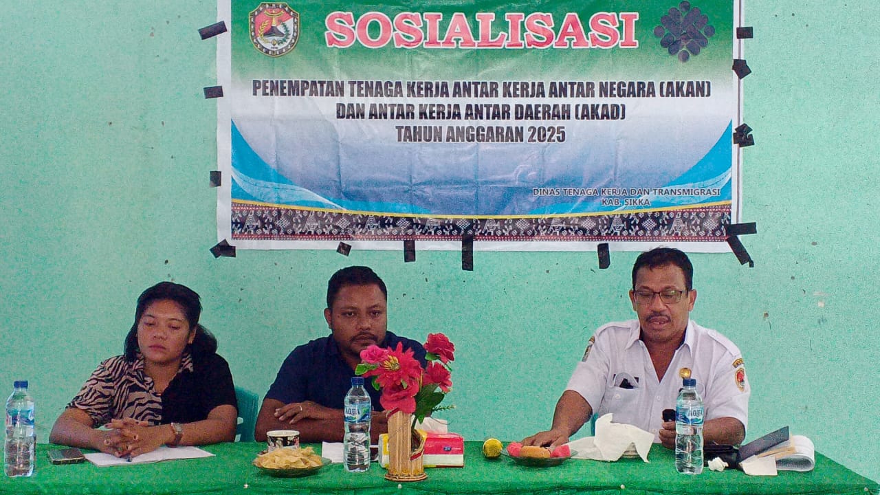 Disnakertrans Sikka Gencar Sosialisasikan AKAN dan AKAD di Empat Desa