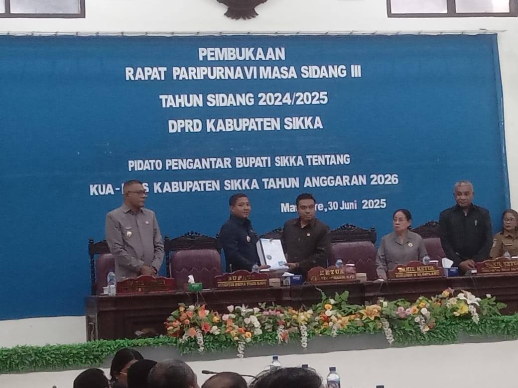 Pembukaan Paripurna VI Masa Sidang III Tahun Sidang 2024/2025 DPRD Kabupaten Sikka
