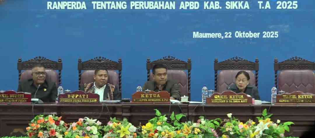 DPRD Sikka Setujui Ranperda Perubahan APBD Tahun Anggaran 2025